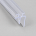 Clear T-top seal with twin curved hook prongs below, diagonal studio shot on grey.