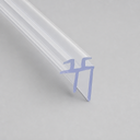 Clear T-top seal with twin curved hook prongs below, diagonal studio shot on grey.
