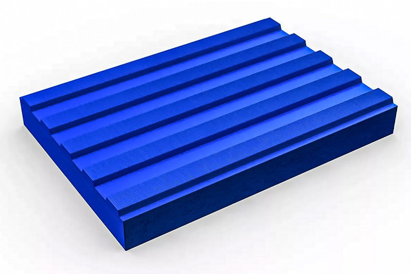 Bright blue, heavy-duty, ribbed PVC anti-fatigue mat with a slip-resistant surface, designed for industrial comfort in wet and dry areas.
