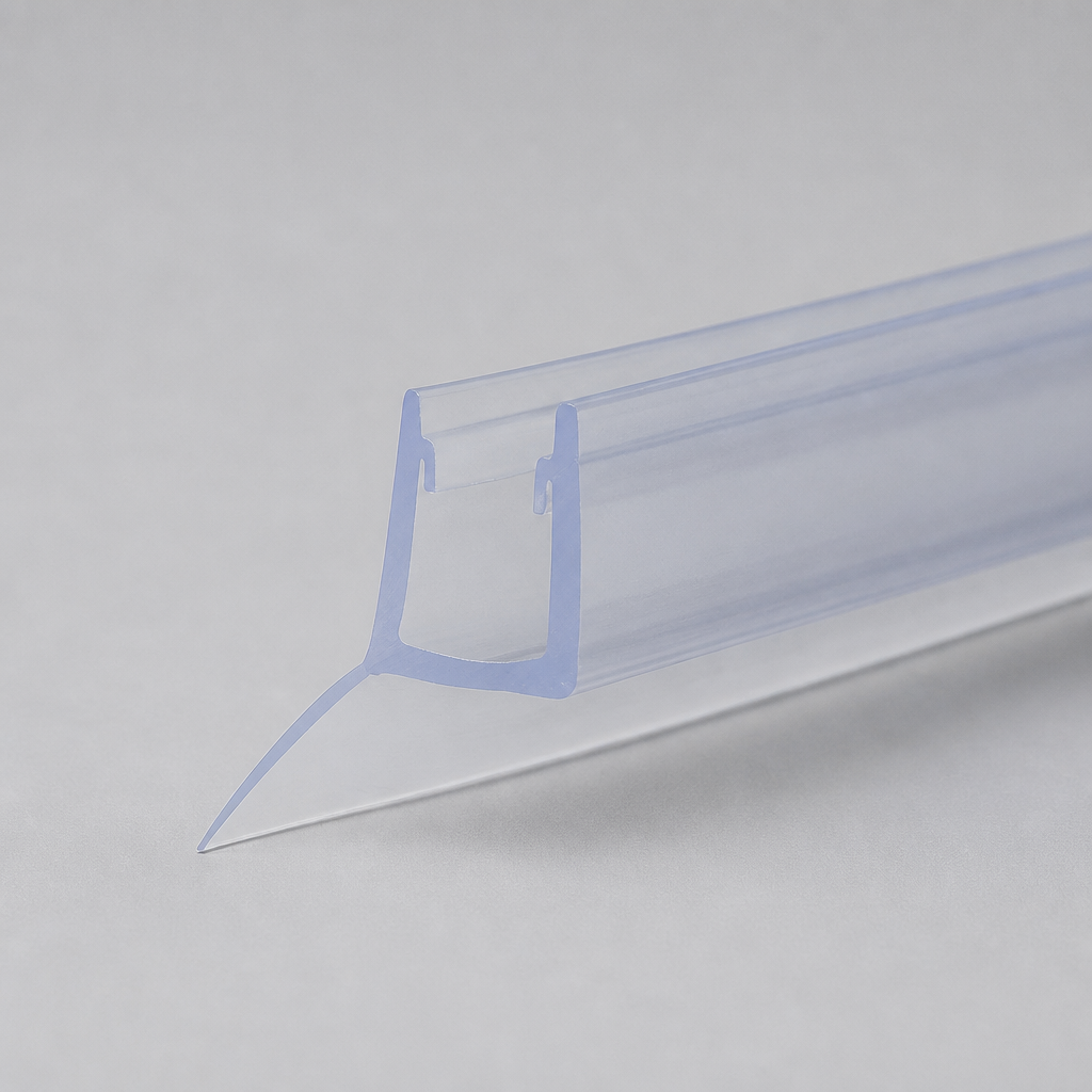 FIN006 - Vertical Shower Screen Seal - Fits 10mm Glass - Fin Depth of 10mm, 11mm, 12mm, 13mm, 14mm or 15mm