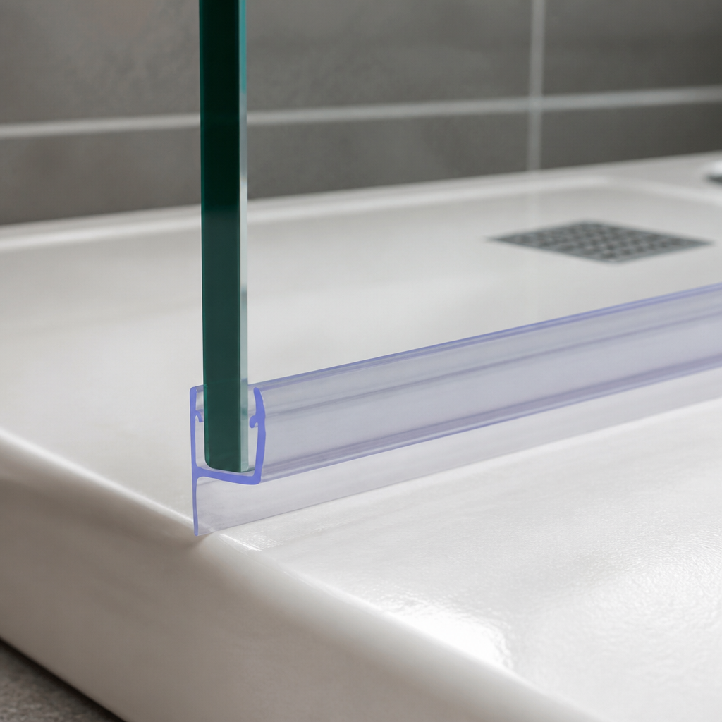 FIN007 - Vertical Shower Screen Seal - Fits 4-6mm Glass - Fin Depth of 8mm, 15mm, 20mm, 25mm or 35mm