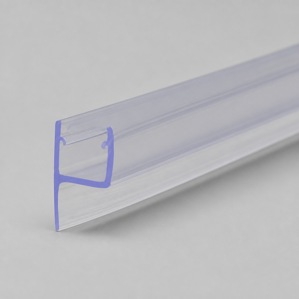 FIN007 - Vertical Shower Screen Seal - Fits 4-6mm Glass - Fin Depth of 8mm, 15mm, 20mm, 25mm or 35mm