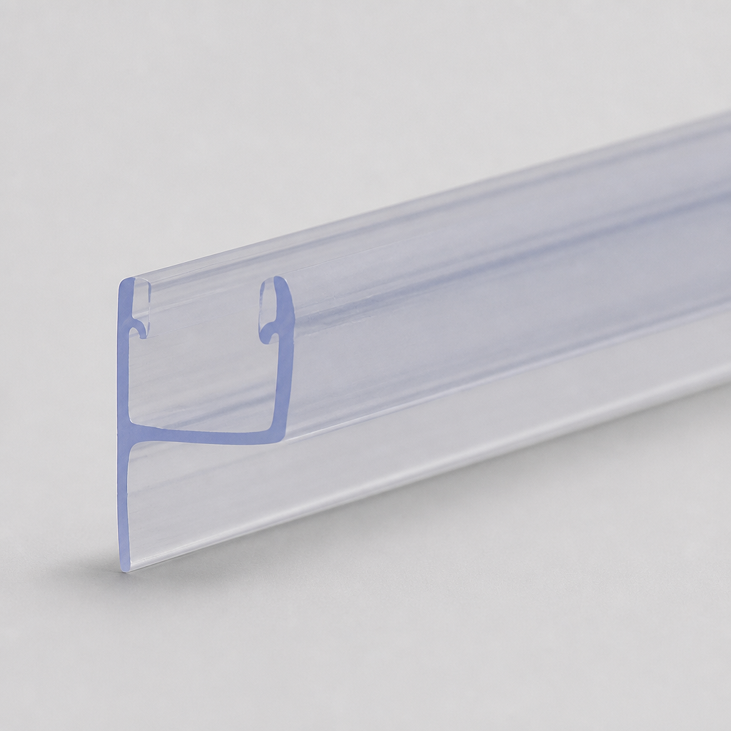 FIN007 - Vertical Shower Screen Seal - Fits 4-6mm Glass - Fin Depth of 8mm, 15mm, 20mm, 25mm or 35mm
