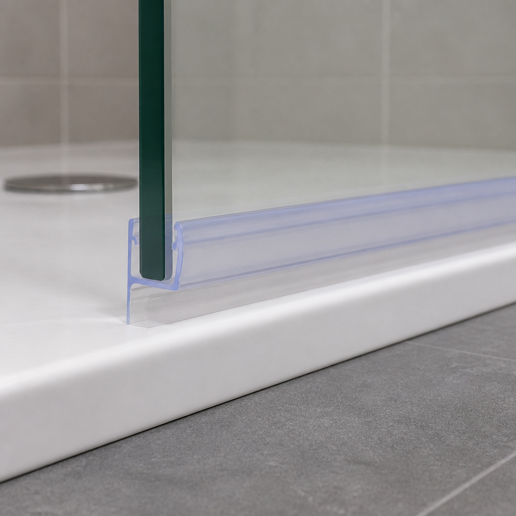 FIN010 - Vertical Shower Screen Seal - Fits 4-6mm Glass - Fin Depth of 15mm