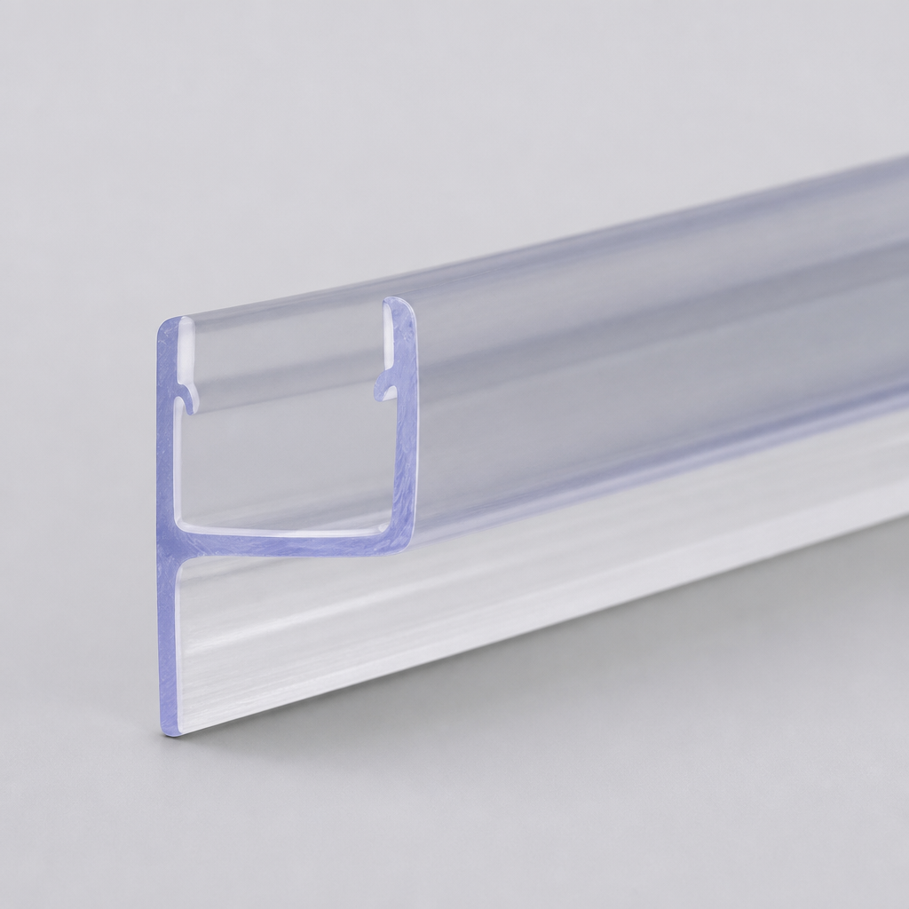 FIN011 - Vertical Shower Screen Seal - Fits 8-10mm Glass - Fin Depth of 15mm