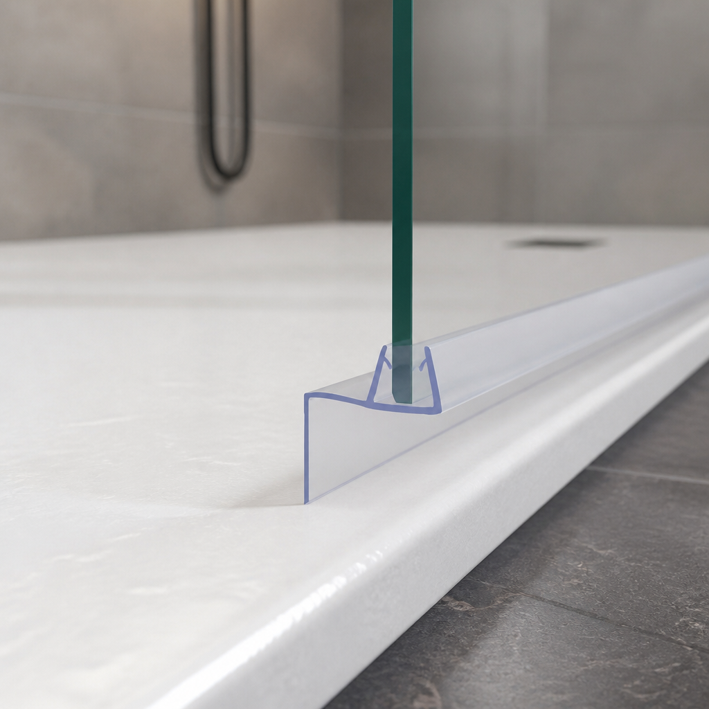 FIN012 - Vertical Shower Screen Seal - Fits 4-6mm Glass - Lengths of 900mm, 1400mm and 2000mm