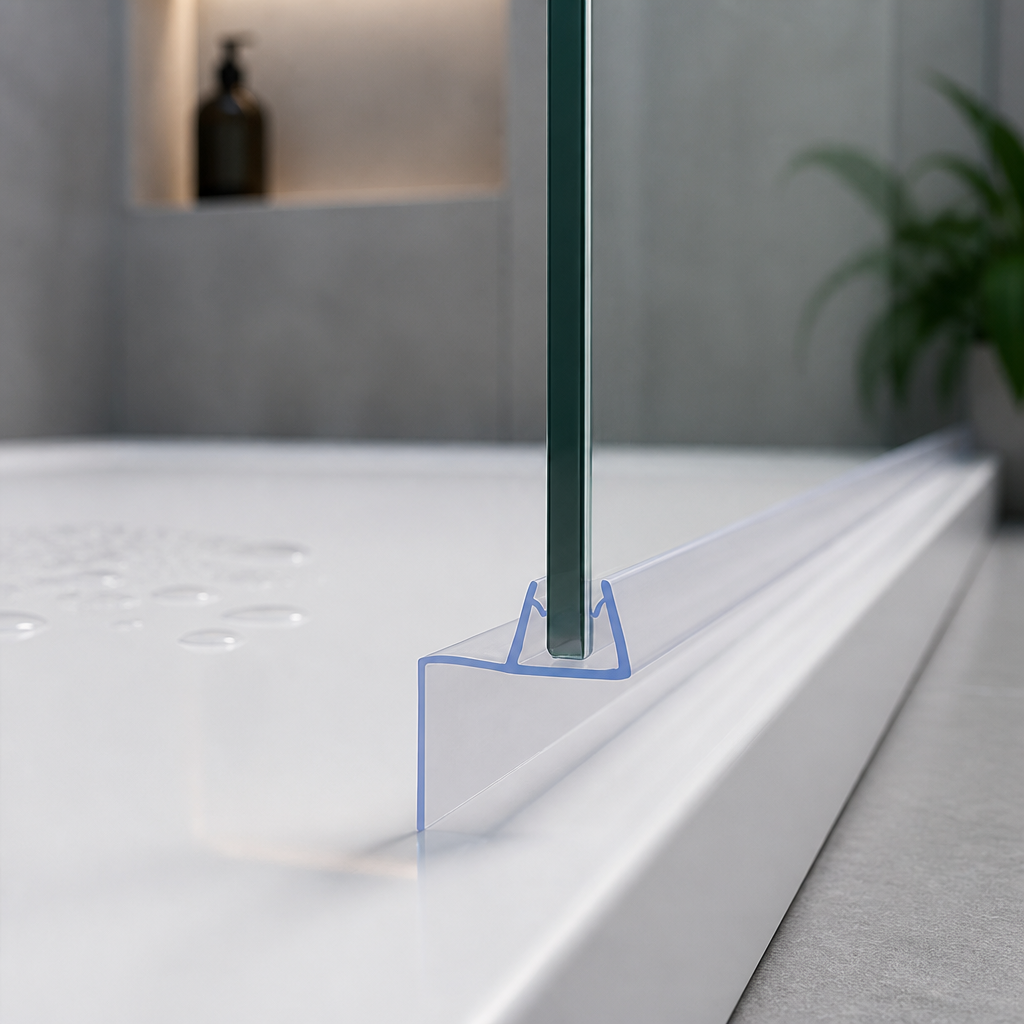 FIN013 - Vertical Shower Screen Seal - Fits 8-10mm Glass - Lengths of 900mm, 1400mm and 2000mm