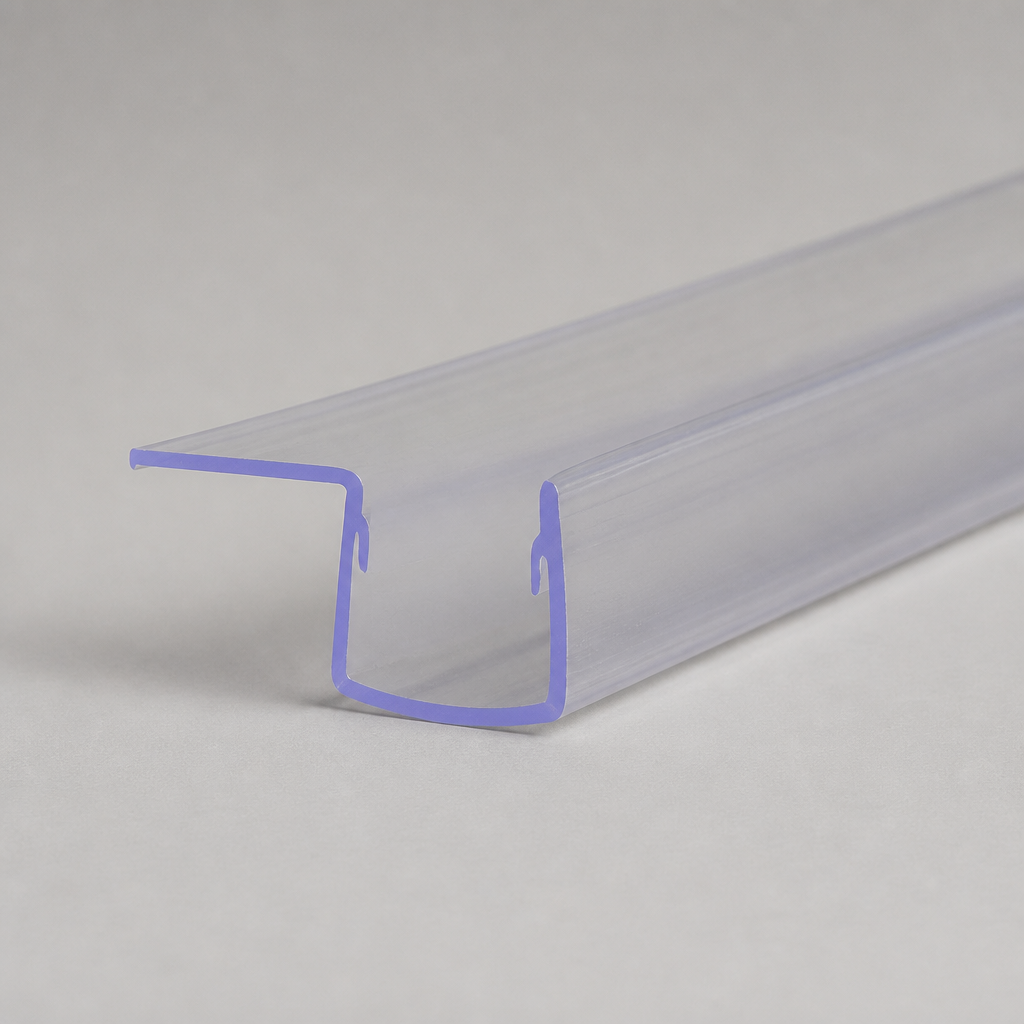FIN014 - Vertical Shower Screen Seal - 4-6mm Glass - Fin Depth of 10mm, 15mm, 20mm or 25mm