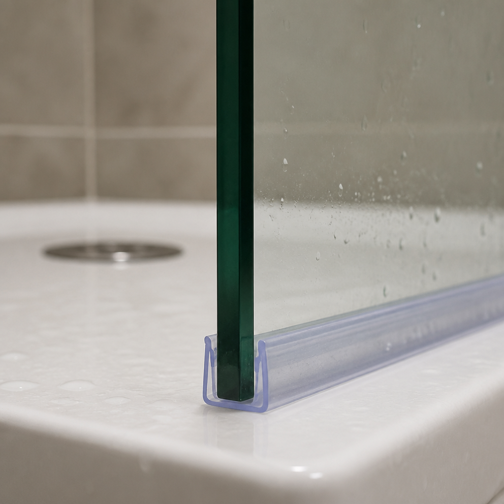 FIN015 - Vertical Shower Screen Seal - 8-10mm Glass - Fin Width of 10mm, 15mm, 20mm or 25mm