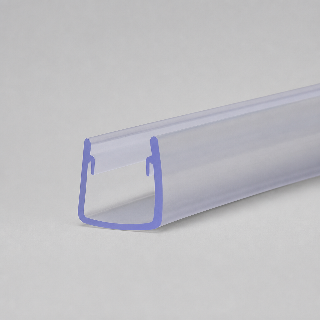 FIN015 - Vertical Shower Screen Seal - 8-10mm Glass - Fin Width of 10mm, 15mm, 20mm or 25mm
