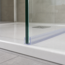 Vertical Shower Screen Seal - 10-12mm Glass - Fin Width of 10mm, 15mm, 20mm or 25mm