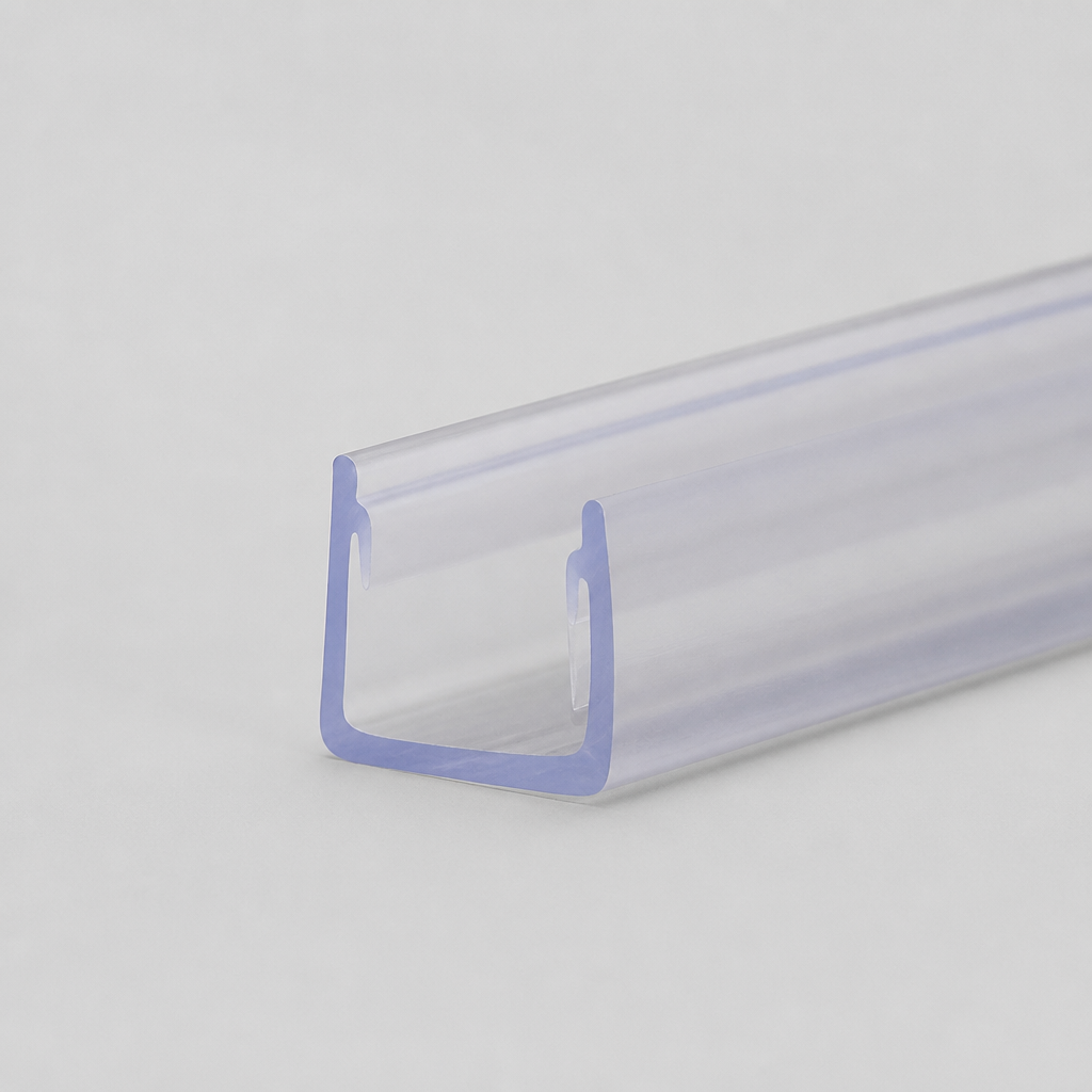 FIN017 - Vertical Shower Screen Seal - Fits 4-6mm Glass - Fin Width of 8mm, 12mm or 16mm