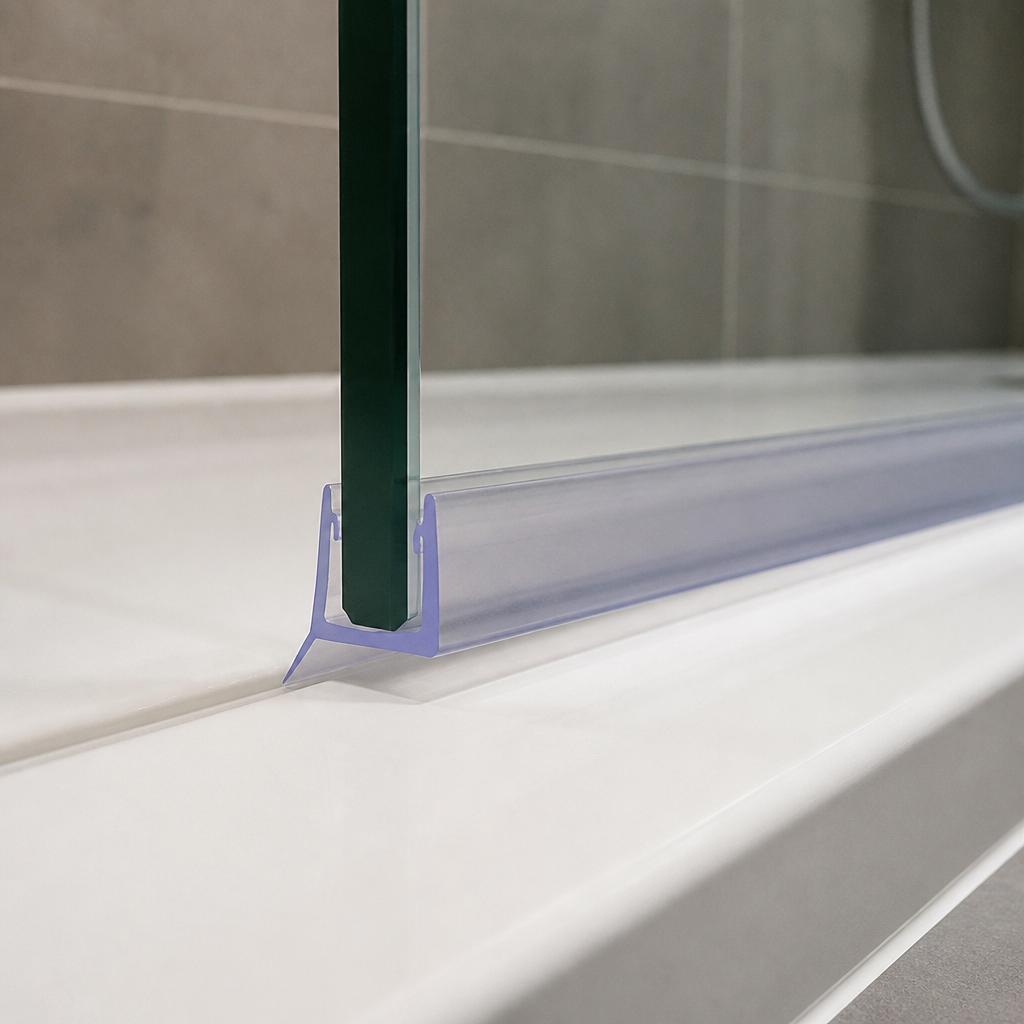 FIN019 - Vertical Shower Screen Seal - Fits 4-6mm Glass - Lengths of 900mm, 1400mm and 2000mm