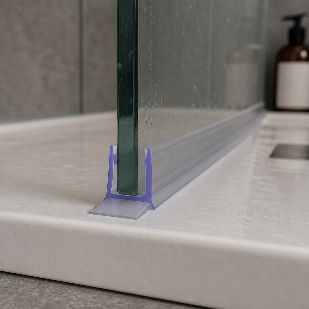 FIN020 - Vertical Shower Screen Seal - Fits 8mm Glass - Lengths of 900mm, 1400mm and 2000mm