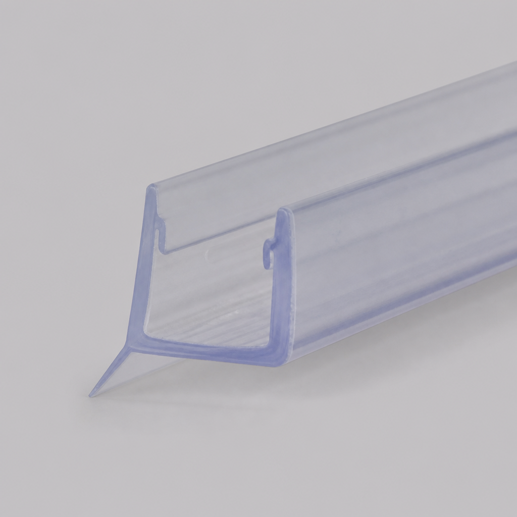 FIN020 - Vertical Shower Screen Seal - Fits 8mm Glass - Lengths of 900mm, 1400mm and 2000mm