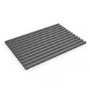 Grey ribbed PVC matting panel, single section shown on a white studio background.