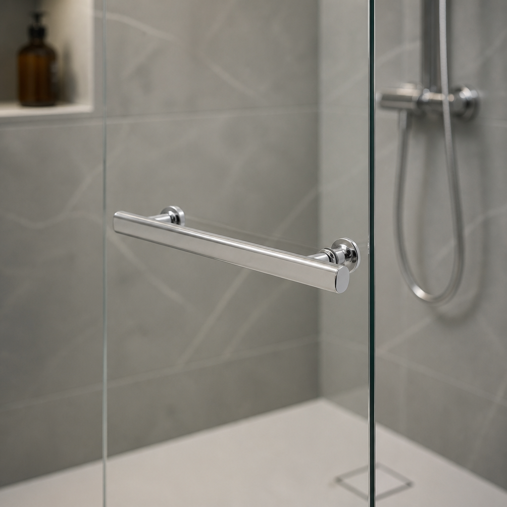 Shower Enclosure Door Handle Chrome - Length of 200mm
