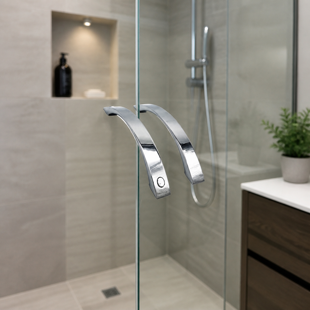 HAND005 - Shower Enclosure Door Handles Chrome - Length of 170mm