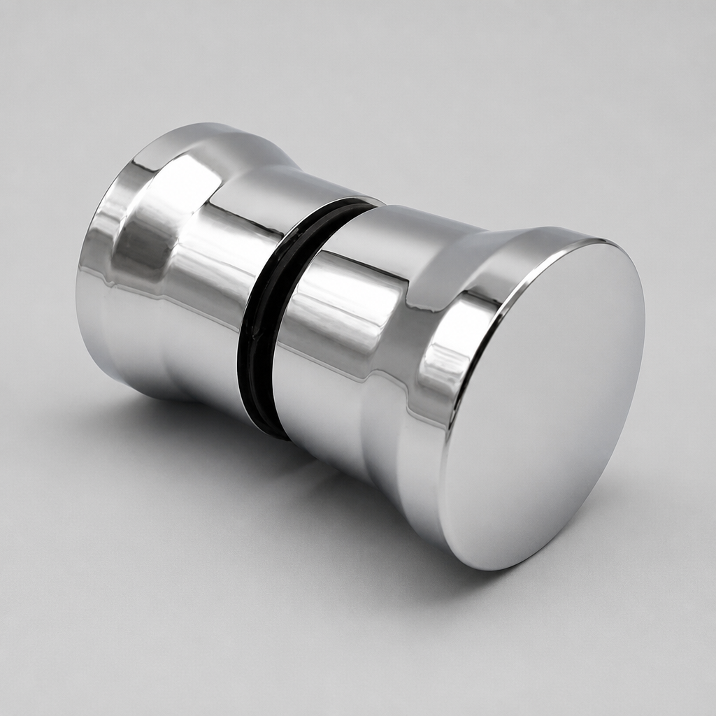 HAND008 - Shower Enclosure Door Handle Knob Chrome - Width of 65mm