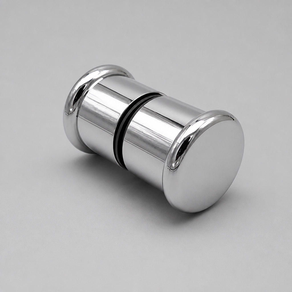 HAND009 - Shower Enclosure Door Handle Knob Chrome - Width of 75mm