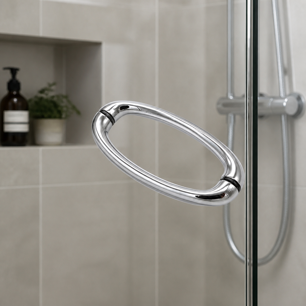 HAND019 - Shower Enclosure Door Handle Knob Chrome - Length of 170mm