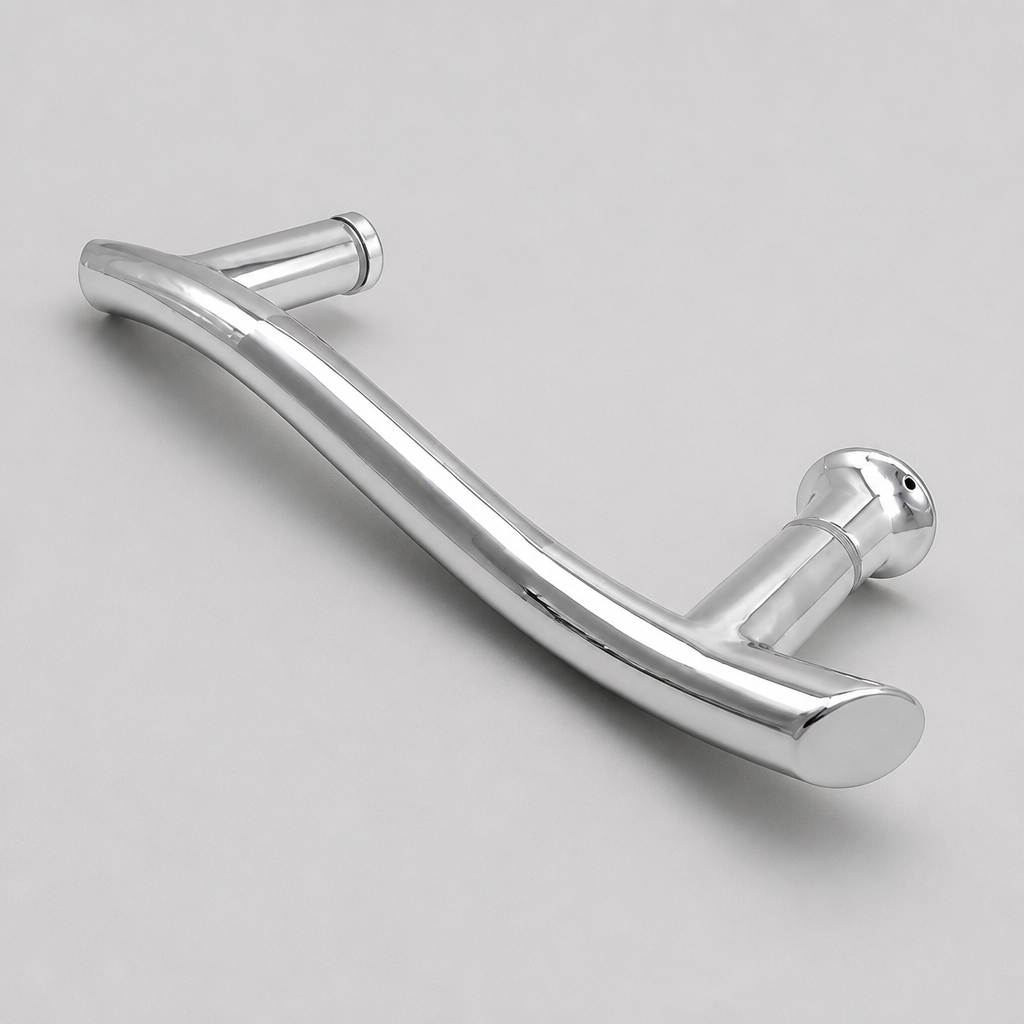 HAND020 - Shower Enclosure Door Handle Knob Chrome - Length of 220mm