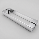 Shower Enclosure Door Handle Knob Chrome - Length of 195mm — view 2