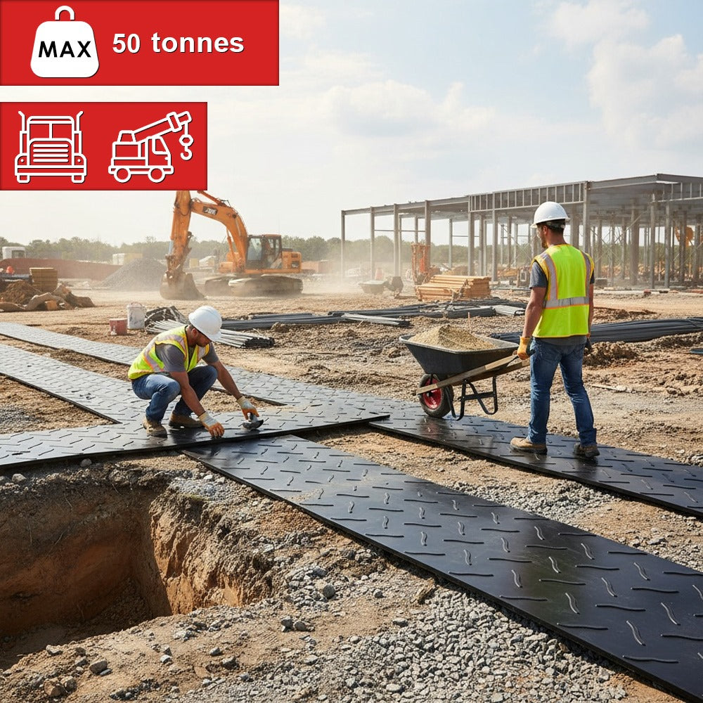 Heavy Duty Ground Protection Mat – Recycled HDPE Non-Slip