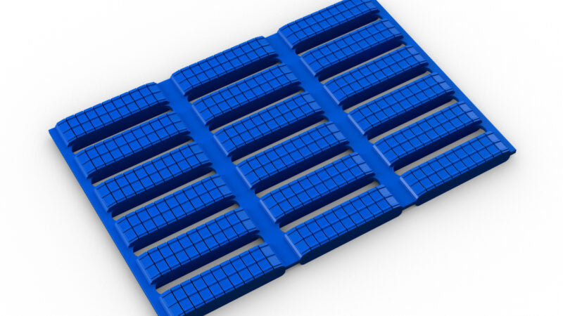 Hygienic blue drainage floor mat; a lightweight, non-slip, and anti-fatigue flooring solution for pools, showers, and other wet environments.