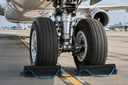 Aircraft Wheel Chocks Heavy Duty Rubber with Double Rope Handle