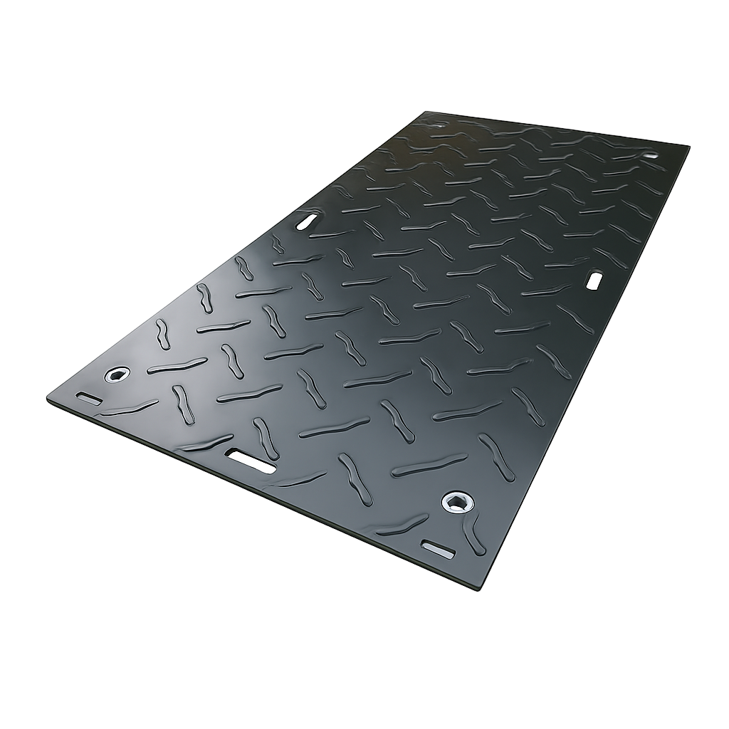 Premium ChassisGuard™HD Access Mats Recycled HDPE 2400mm x 1200mm Trackway for Heavy Machinery