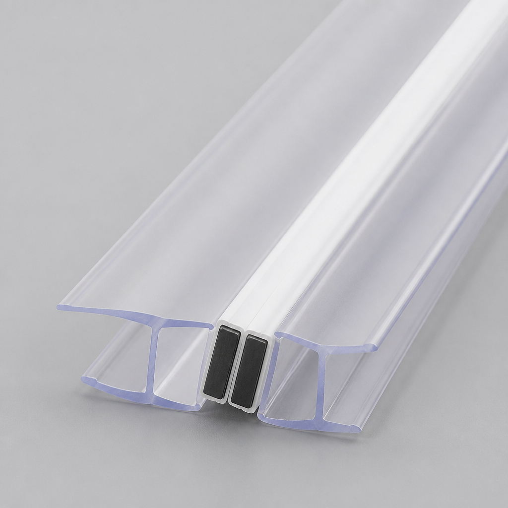 MAG002 - Magnetic Shower Screen Seal - Fits 8mm Glass - 1 Pair - Lengths of 2000mm or 2600mm