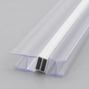Clear seal profile with white centre stripe, blue rim and twin magnet blocks