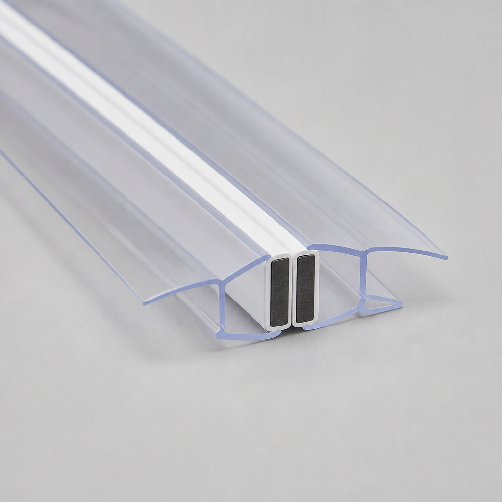 MAG002 - Magnetic Shower Screen Seal - Fits 8mm Glass - 1 Pair - Lengths of 2000mm or 2600mm