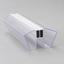 Clear seal pair profile, white centre stripe, twin black magnets, diagonal view