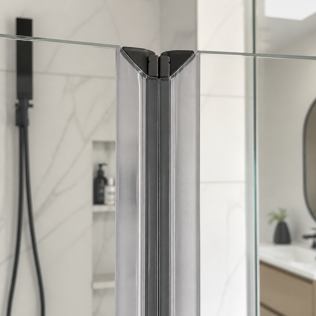MAG004B - Magnetic Shower Screen Seal - Black - Lengths of 2000mm and 2600mm