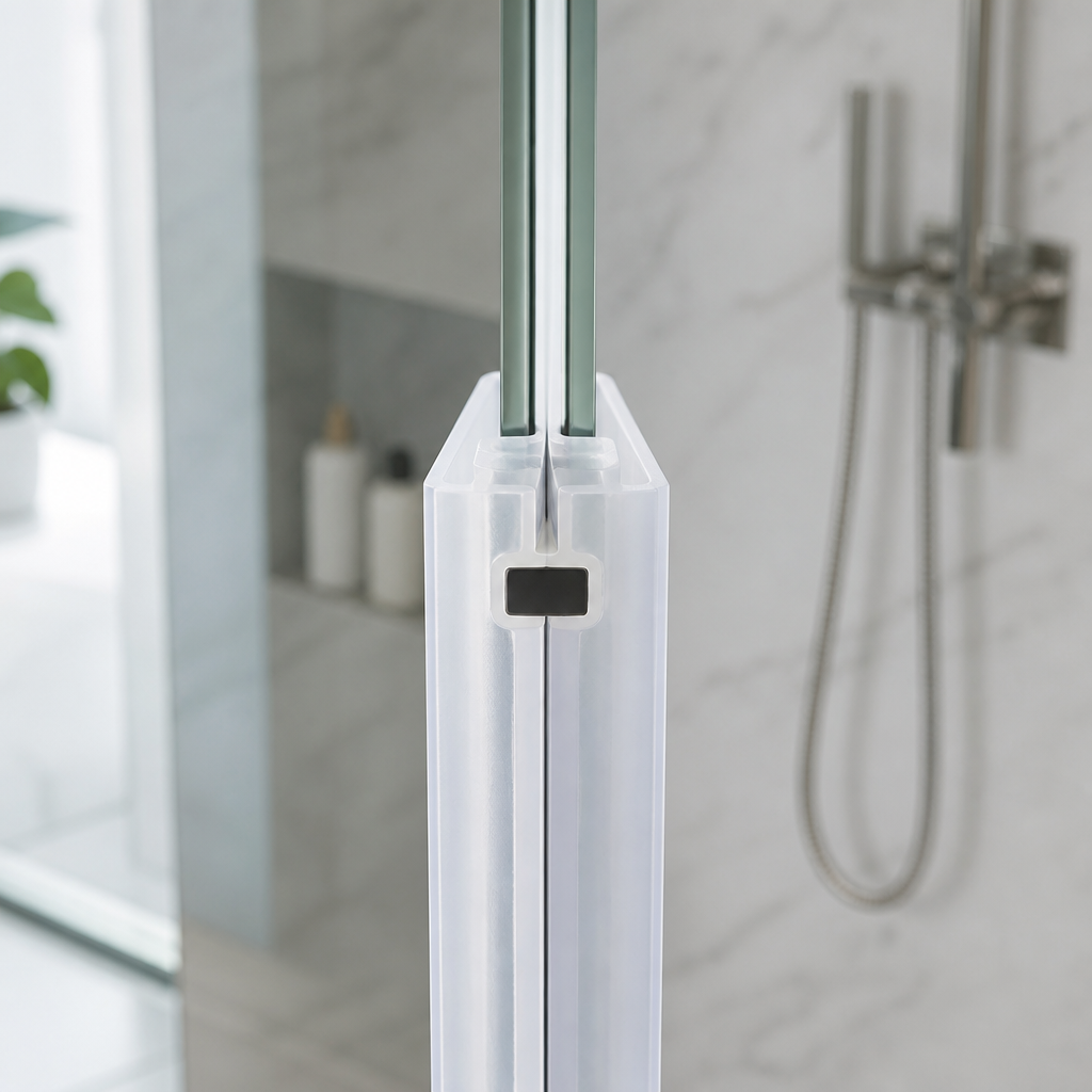 MAG005 - Magnetic Shower Screen Seal - Channel Seals - 1 Pair - Length of 2000mm