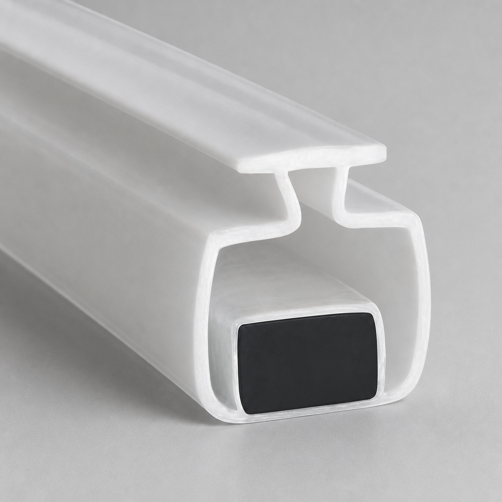 MAG005 - Magnetic Shower Screen Seal - Channel Seals - 1 Pair - Length of 2000mm