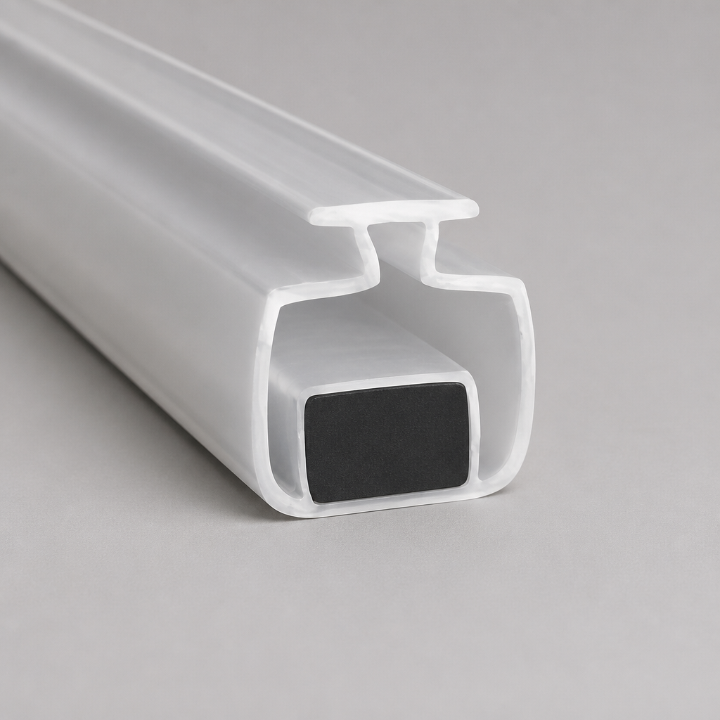 MAG006 - Magnetic Shower Screen Seal - Channel Seals - 1 Pair - Length of 2000mm