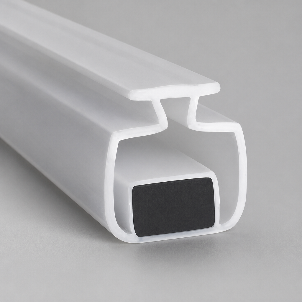 MAG006 - Magnetic Shower Screen Seal - Channel Seals - 1 Pair - Length of 2000mm