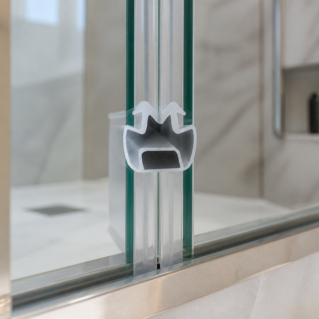 MAG009 - Magnetic Shower Screen Seal - Channel Seals - 1 Pair - Length of 2000mm