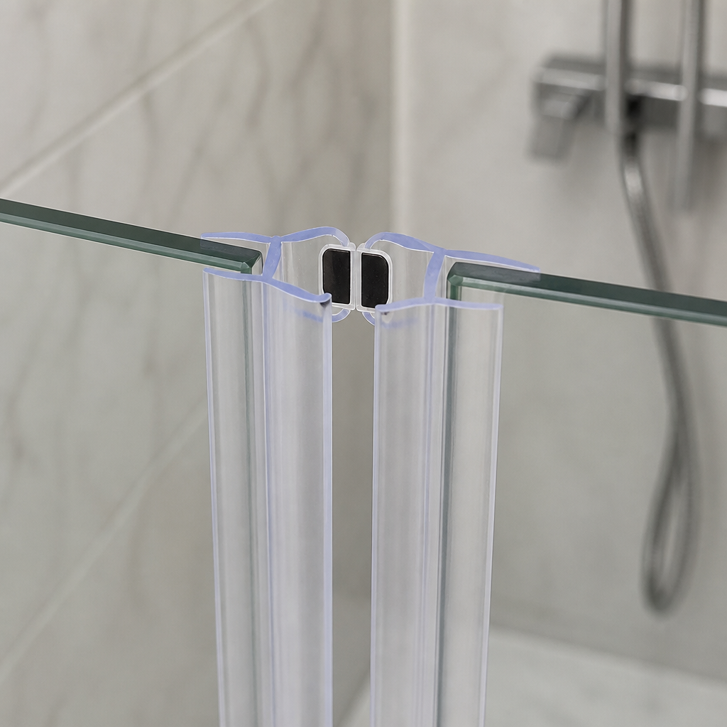 MAG011 - Magnetic Shower Screen Seal - Fits 8-10mm Glass - 1 Pair - Lengths of 2000mm and 2600mm