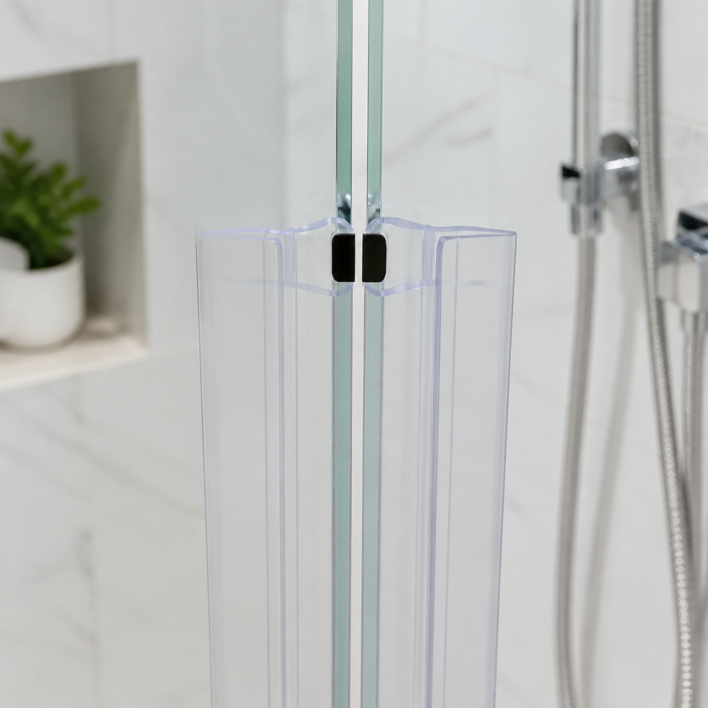MAG011 - Magnetic Shower Screen Seal - Fits 8-10mm Glass - 1 Pair - Lengths of 2000mm and 2600mm