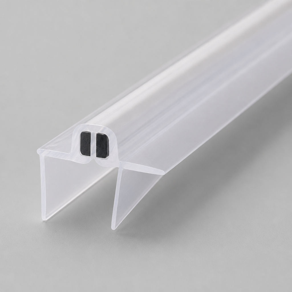 MAG011 - Magnetic Shower Screen Seal - Fits 8-10mm Glass - 1 Pair - Lengths of 2000mm and 2600mm