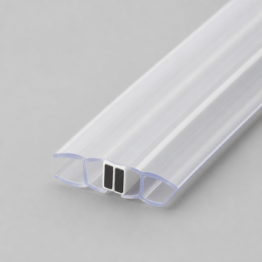 MAG012 - Magnetic Shower Screen Seal - Fits 8-10mm Glass - 1 Pair - Lengths of 2000mm and 2600mm