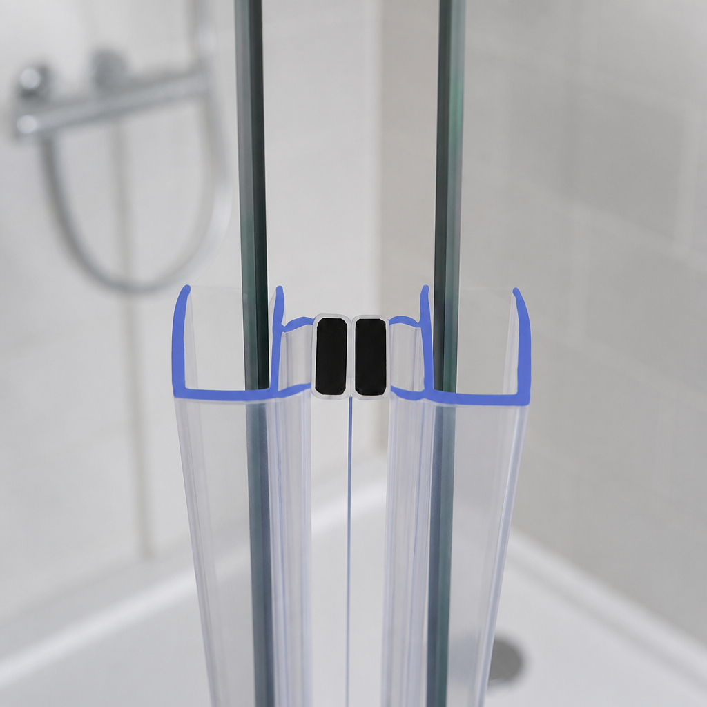 MAG014 - Magnetic Shower Screen Seal - Fits 8-10mm Glass - 1 Pair - Length of 2000mm