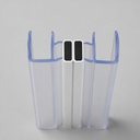 Clear seal pair with blue rim, forked top and twin black magnets