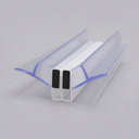 Clear paired seal profile with white ridge stripe and twin black magnets, diagonal