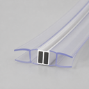 Clear seal profile with white centre ridge and twin black magnet blocks