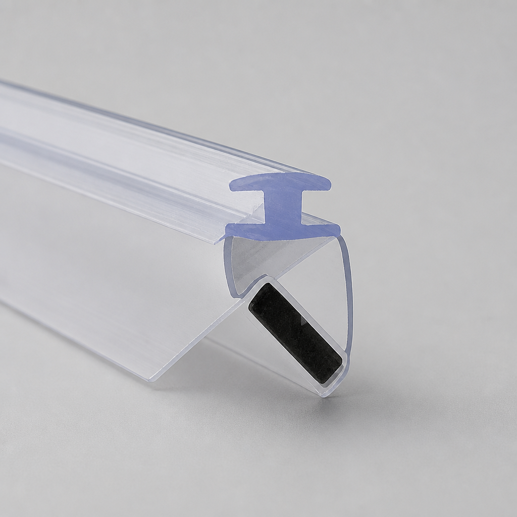 MAG018 - Magnetic Shower Screen Seal - Channel Seals - 1 Pair - T Width of 8mm